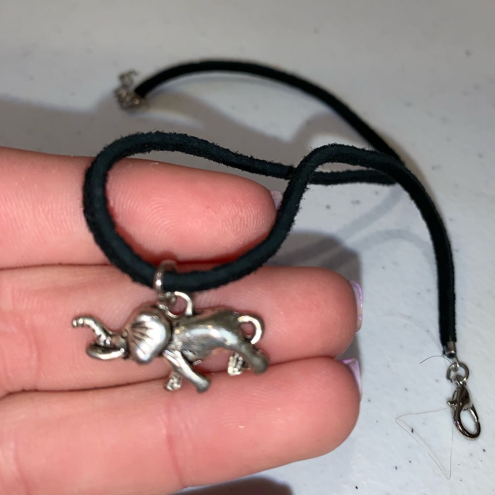 💰free w purchase Silver Elephant choker
